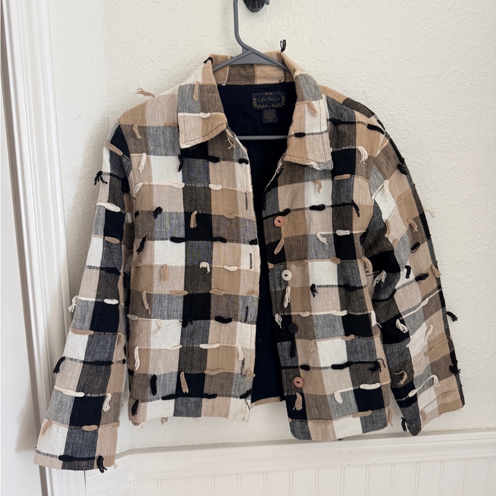 Plaid Patchwork Jacket - image 1